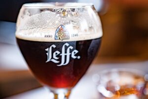Top Beers for Christmas UK; Beer from Leffe in a glass
