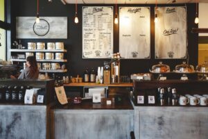 tips for designing drink menus; menu at a bar counter