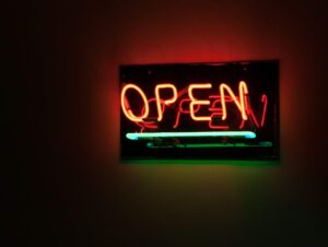 how to open a sports bar; an open bar sign