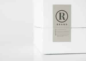 personalized packaging, a simple white package